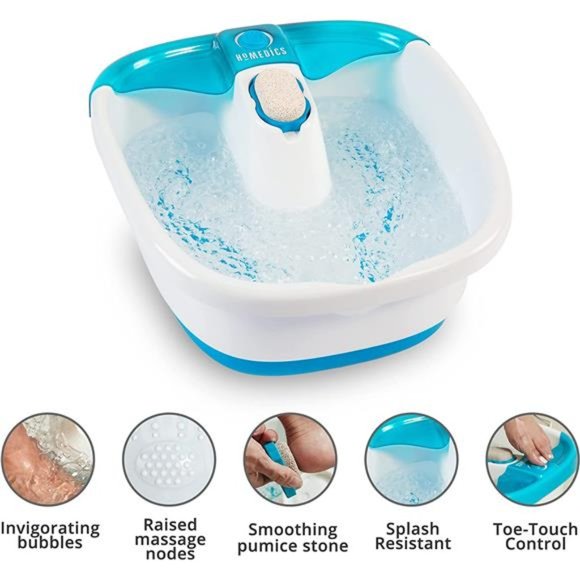 X Large Feet, Foot Spa Bath Massager Heat Soaker Massage Bubble Roller Deep Soak